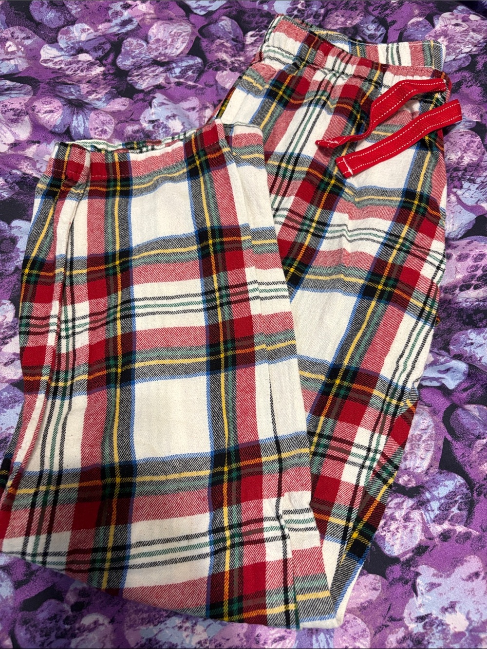 Old Navy Red and Cream Plaid Lounge Pants